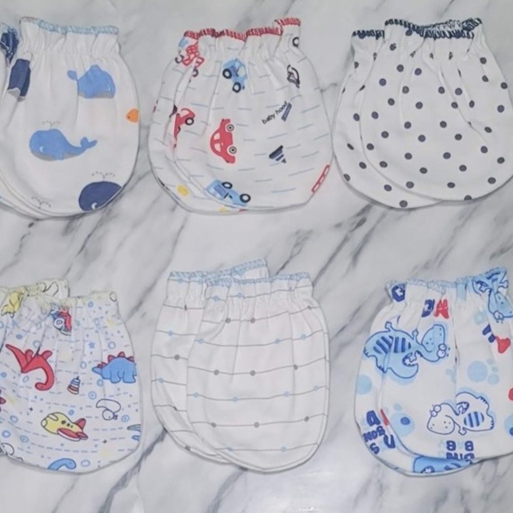 Baby mittens 6 pairs assorted